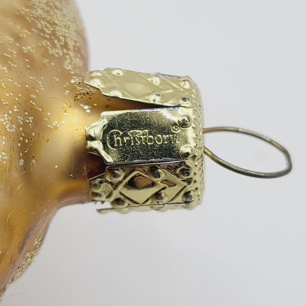 Vintage Gold Glass Angel Cherub Ornament Star Design Handcrafted By Christborn - Picture 7 of 8